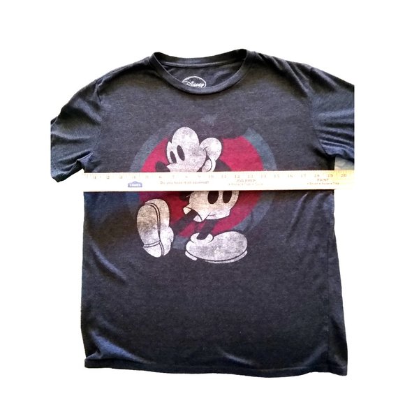 Disney MICKEY Mouse Unisex Tee Shirt Dark Gray  Size Medium - Picture 4 of 7
